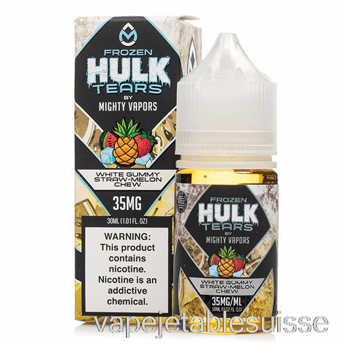 Vape Suisse à Mâcher De Melon De Paille Gommeux Blanc Surgelé - Sels De Larmes De Hulk - 30 Ml 50 Mg
